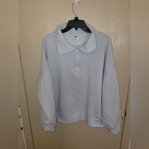 Victorias Secret Pink Light Blue Pink Ski Club Sweatshirt Womens Size XXL